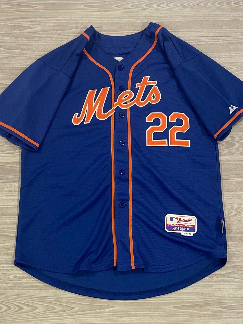 Majestic New York Mets Kevin Plawecki #22 Jersey Men’s Size 40 Medium